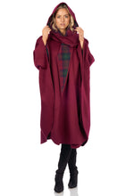 Cape in Double-Face Cloth with Convertible Hood