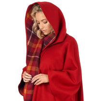 Cape in Double-Face Cloth with Convertible Hood